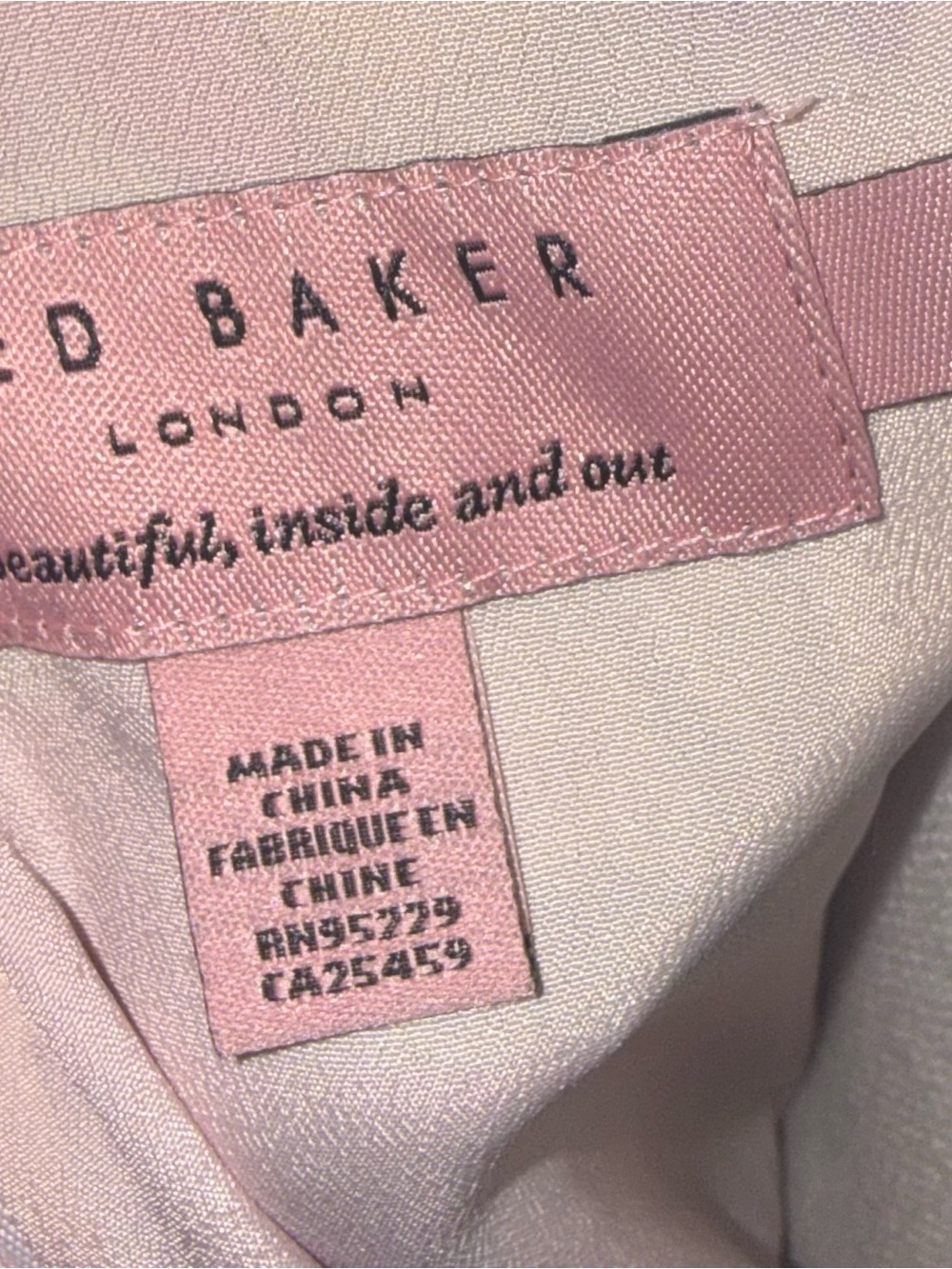 Ted Baker London Pale Pink Midi Dress with Fuchsia & Green Floral Print - Picture 7 of 13